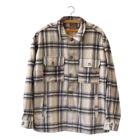 NWT Ottway the Label Australia Plaid Flannel Lenny Shirt Jacket Cotton Shaket S - Picture 2 of 11